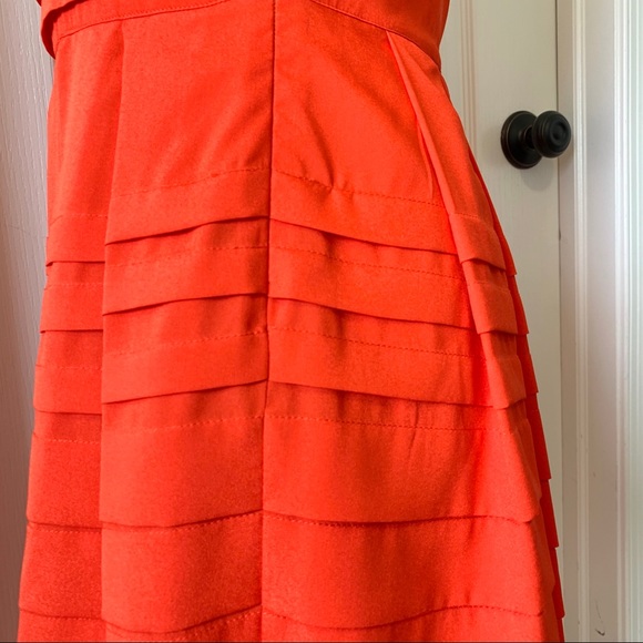 ANTHROPOLOGIE EVA FRANCO Pleated Tangelo Dress—6 - Picture 5 of 15